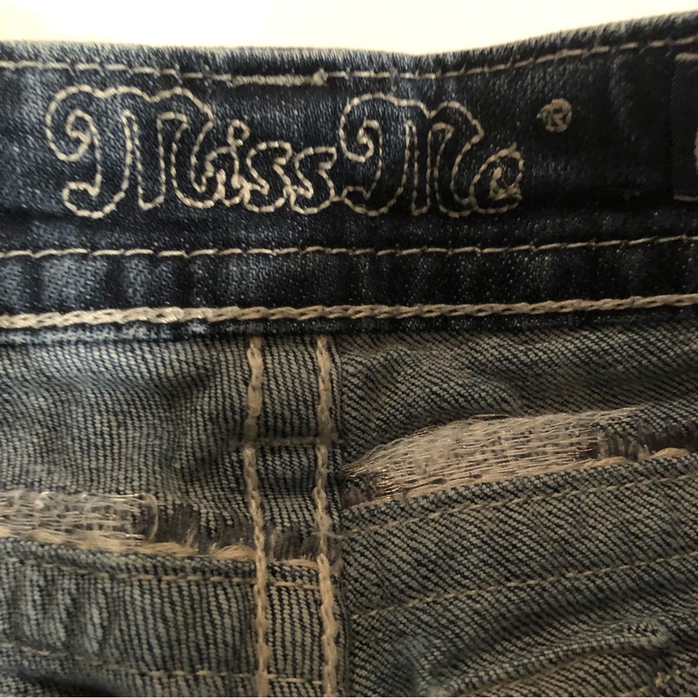 MISS ME Distressed Easy Capri JEANS 28 - Picture 12 of 16